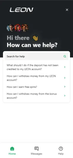Leon Casino Support
